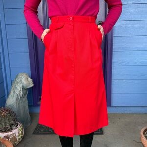 Vintage Red A-Line Women’s Skirt by Norton McNaughton